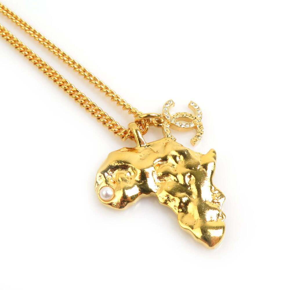 CHANEL Gold Logo Necklace